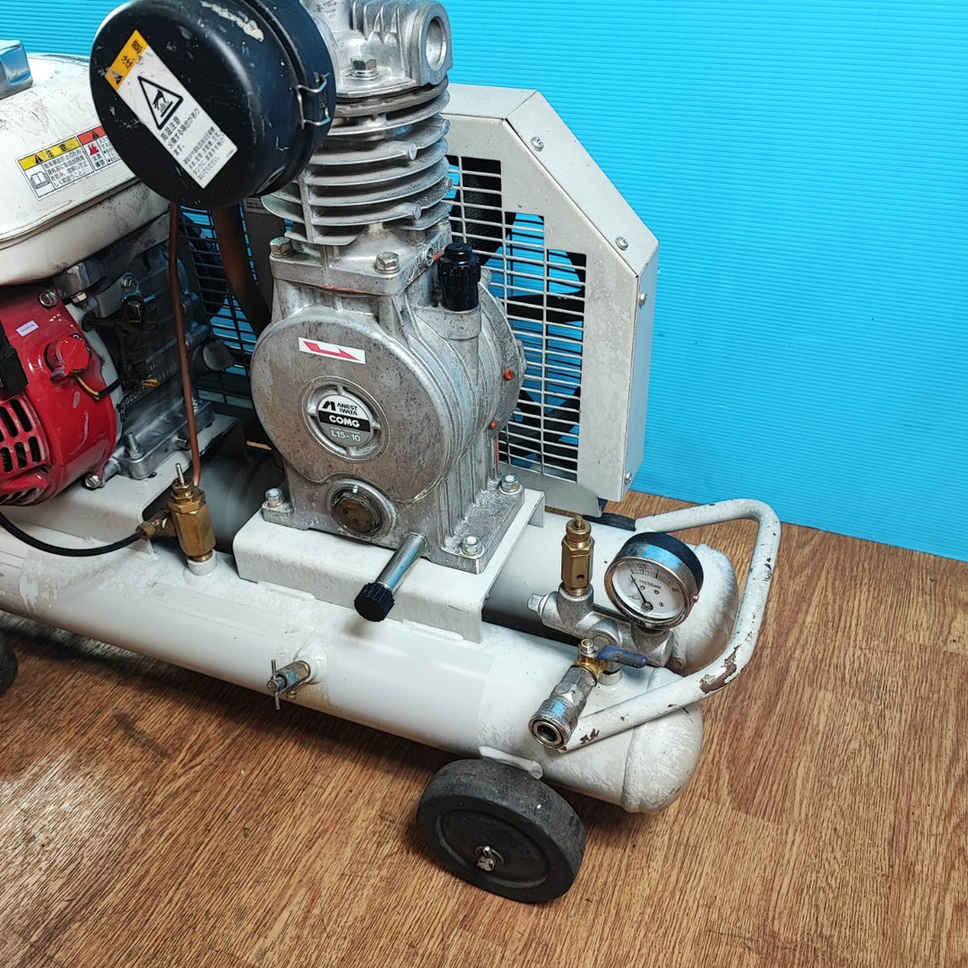 【店頭受取り限定】アネスト岩田 軽便形コンプレッサ 1.5KW(2馬力) エンジン駆動 PLUE15C-10【岩槻店】