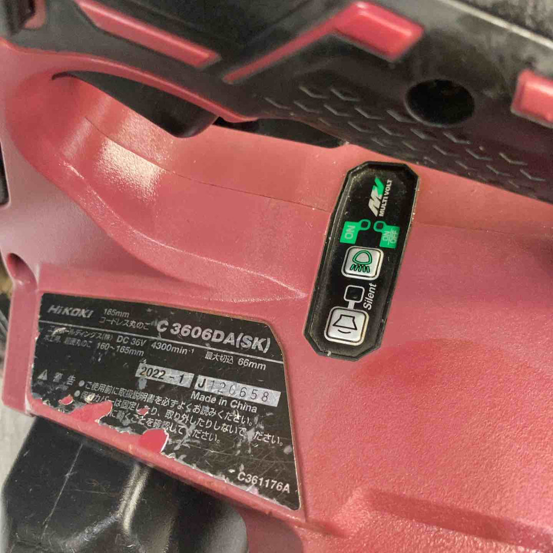 【中古品】 ハイコーキ(HIKOKI ※旧:日立工機) 36V コードレス丸のこ C3606DA(SK)(NNR) バッテリー付属 【東大和店】