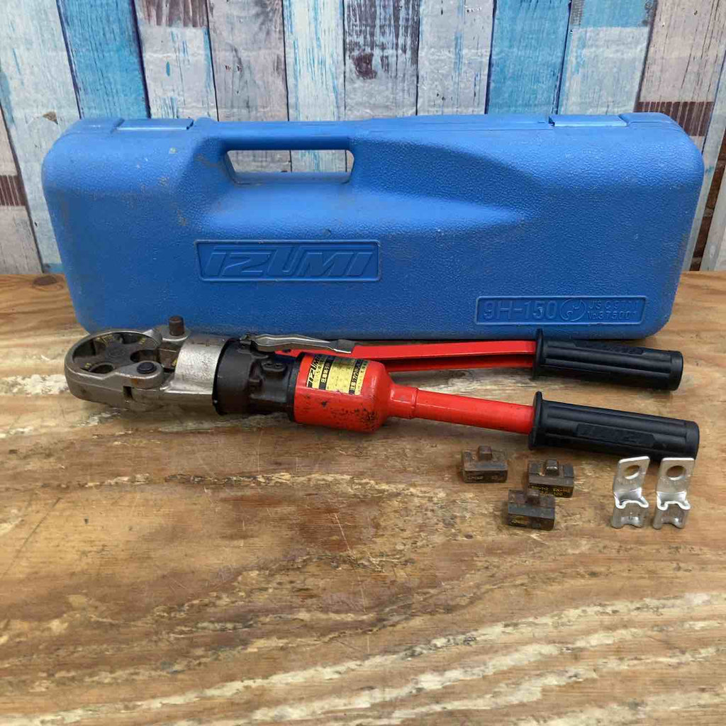 〇泉精器(IZUMI) 手動油圧式圧着工具 9H-150 油漏れあり コマにサビ
