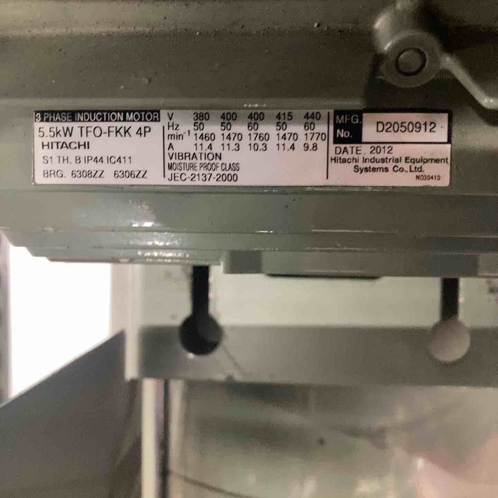 【動作未確認 店頭受取り限定】日立産機三相【400V】7.5馬力5.5OP-9.5GB5 50Hz電源を繋げる線とスイッチ、メーター欠品④【戸田店】