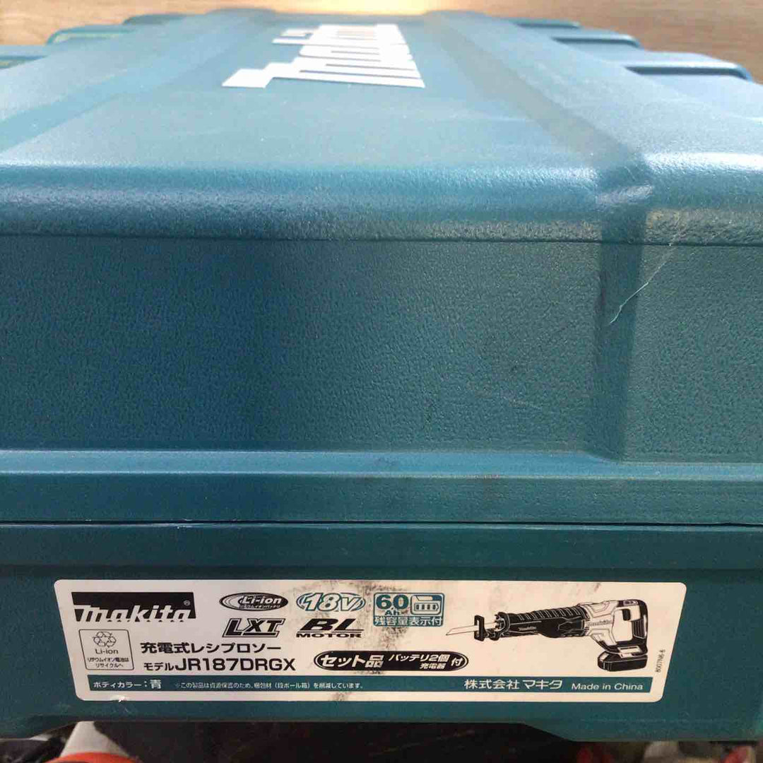 マキタ(makita) 18V コードレスレシプロソー JR187DRGX 純正バッテリー2個付【町田店】