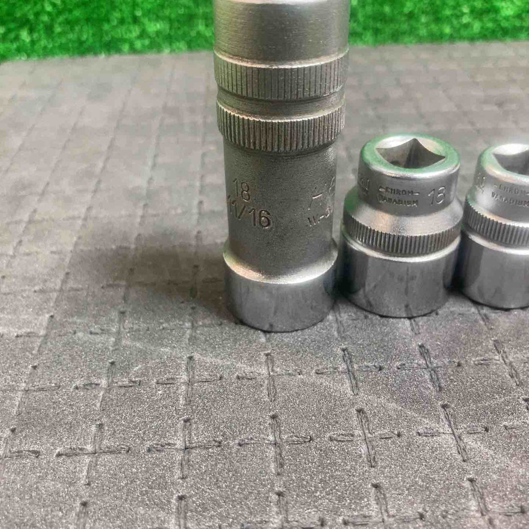 HAZET　880　ソケット8個セット　18/15×2/14/12/11/10/マグネット式 18【川崎店】