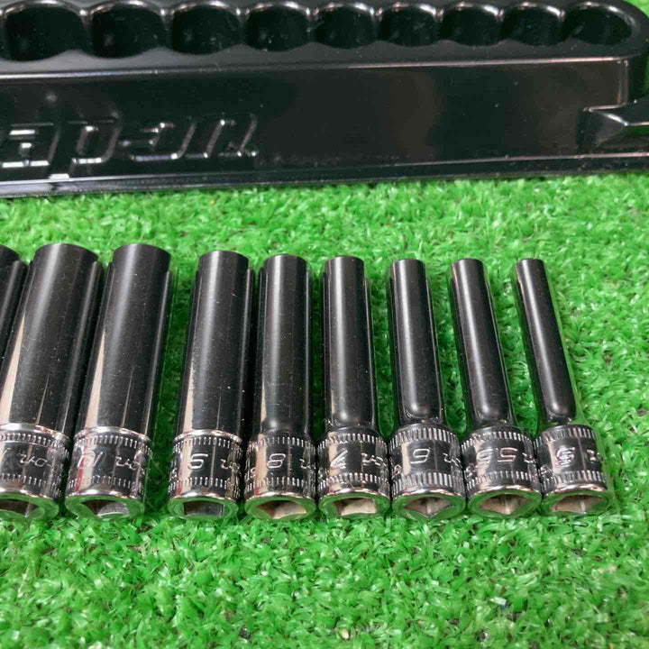 【中古品】▲スナップオン(Snap-on) 1/4 6角ディープソケット12個セット PAKTY314 マグネットホルダー付き【岩槻店】