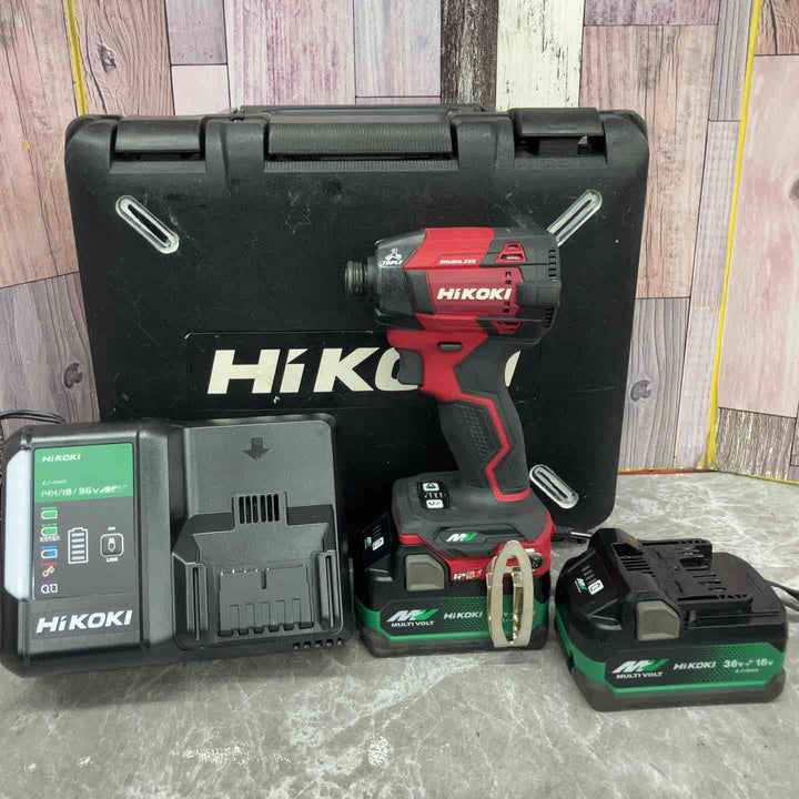 ★ハイコーキ(HIKOKI ※旧:日立工機) コードレスインパクトドライバ スコーピオンレッド WH36DD(2XHRSZ)【八潮店】