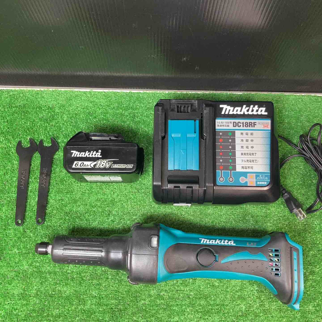 【美品】マキタ(Makita) 充電式ハンドグラインダ 18V6Ah バッテリ・充電器・ケース付 GD800DRG【岩槻店】