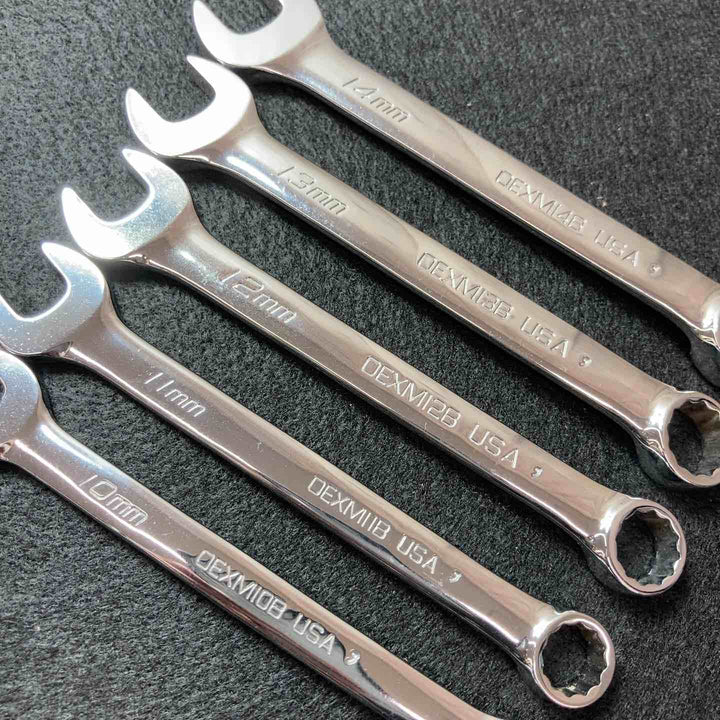 【中古美品】 Snap-on(スナップオン) OEX100B~OEX180B 5本 OEXM10B~OEXM14B 5本 コンビネーションレンチ 10本セット 【東大和店】