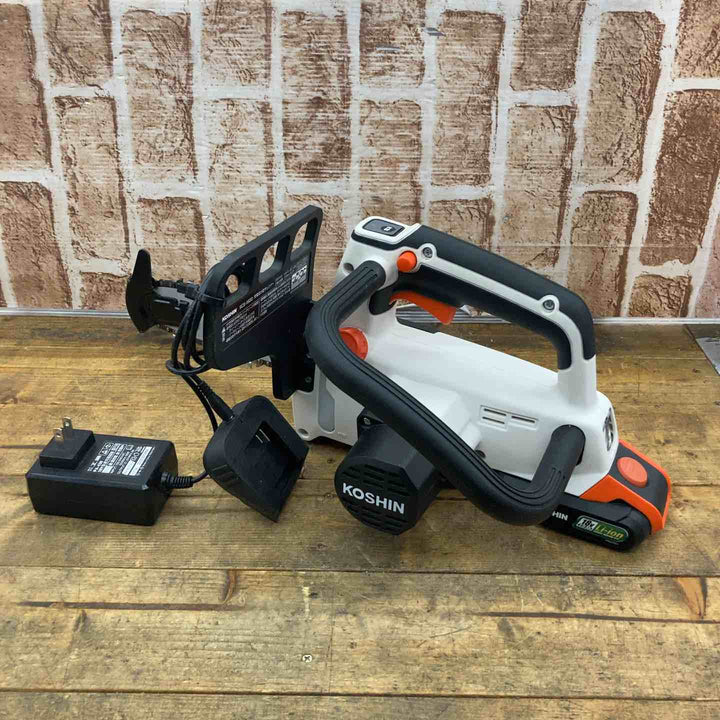 【中古】◇工進(KOSHIN) 18V 2.0Ah 充電式 チェンソー SCS-1820R バッテリー・充電器付【所沢店】