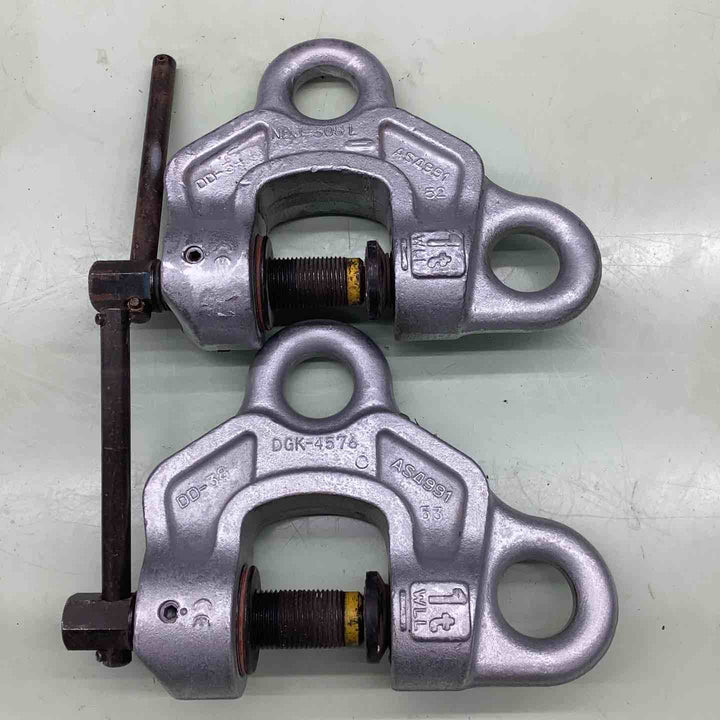イーグルクランプ 1ｔ 2個セット NDJ-3081 DCK-4576 鋼板 形鋼 鉄骨 コンクリート製品 つり上げ 運搬 据え付け【越谷店】