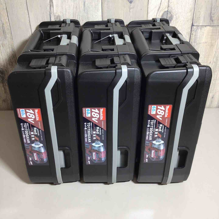 【未使用品】 限定色 マキタ makita コードレス インパクトドライバー TD173DGXAB 3台 フルセット インパクト レッド 赤 純正 純正品 【戸田店】