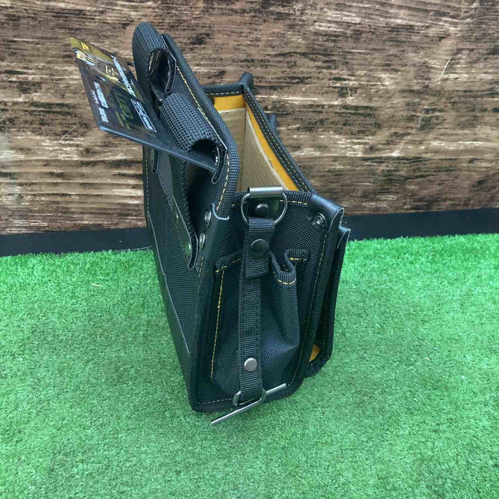 トップ (TOP) 電工用腰袋2段タイプ 中 斜め差し機能 テープホルダー付 カラビナ付 TPD-201M【川越店】