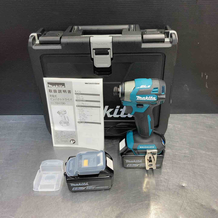 【未使用品(店頭展示品)】 マキタ(makita) 18V コードレスインパクトドライバー TD173DX 青色 充電器無しフルセット 【東大和店】