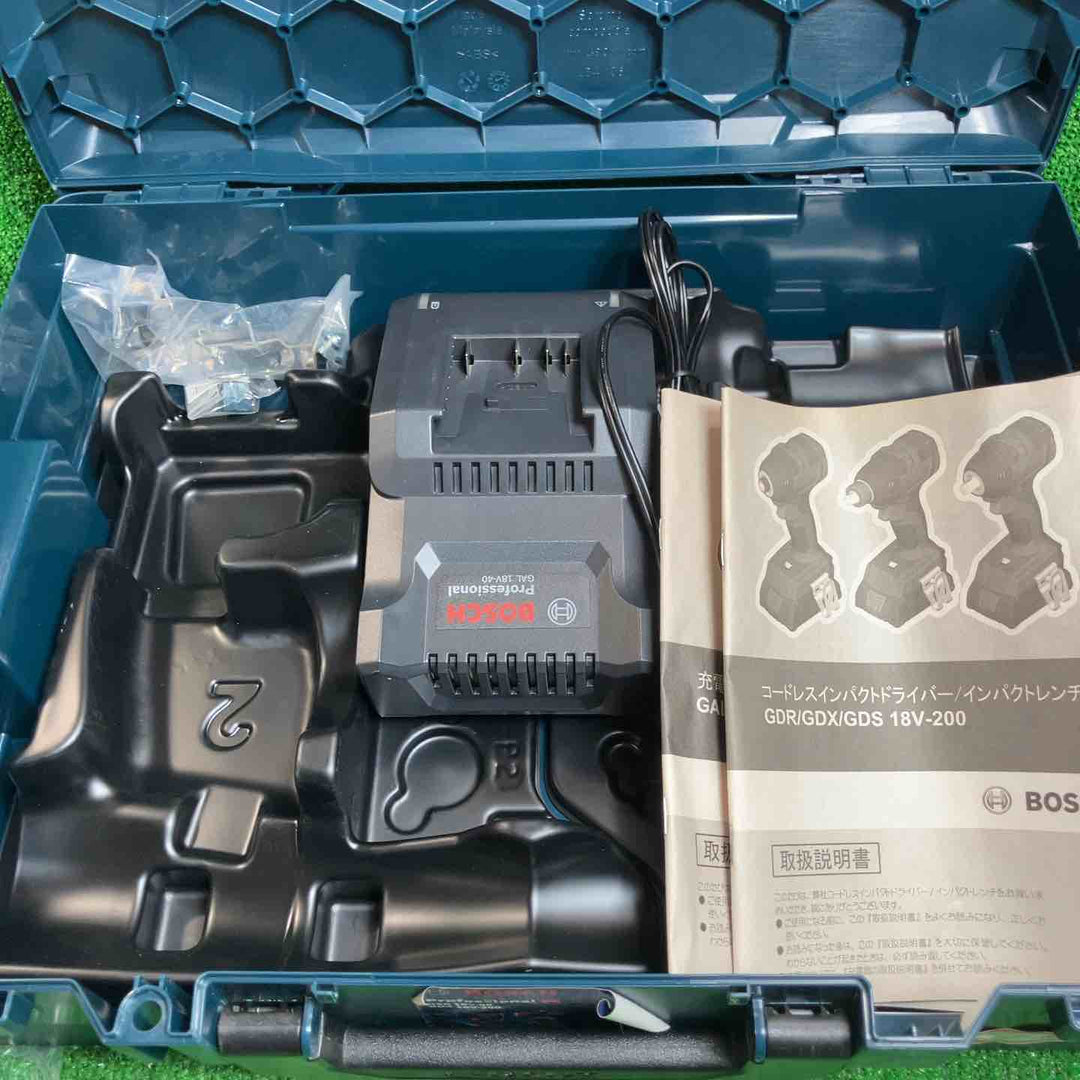 ◇ボッシュ(BOSCH) コードレスインパクトドライバーインパクトレンチ兼用(GDX18V-200H)+コードレスドライバードリル(GSR18V-55) コンボキット GDX18V200GSRN 青【川崎店】