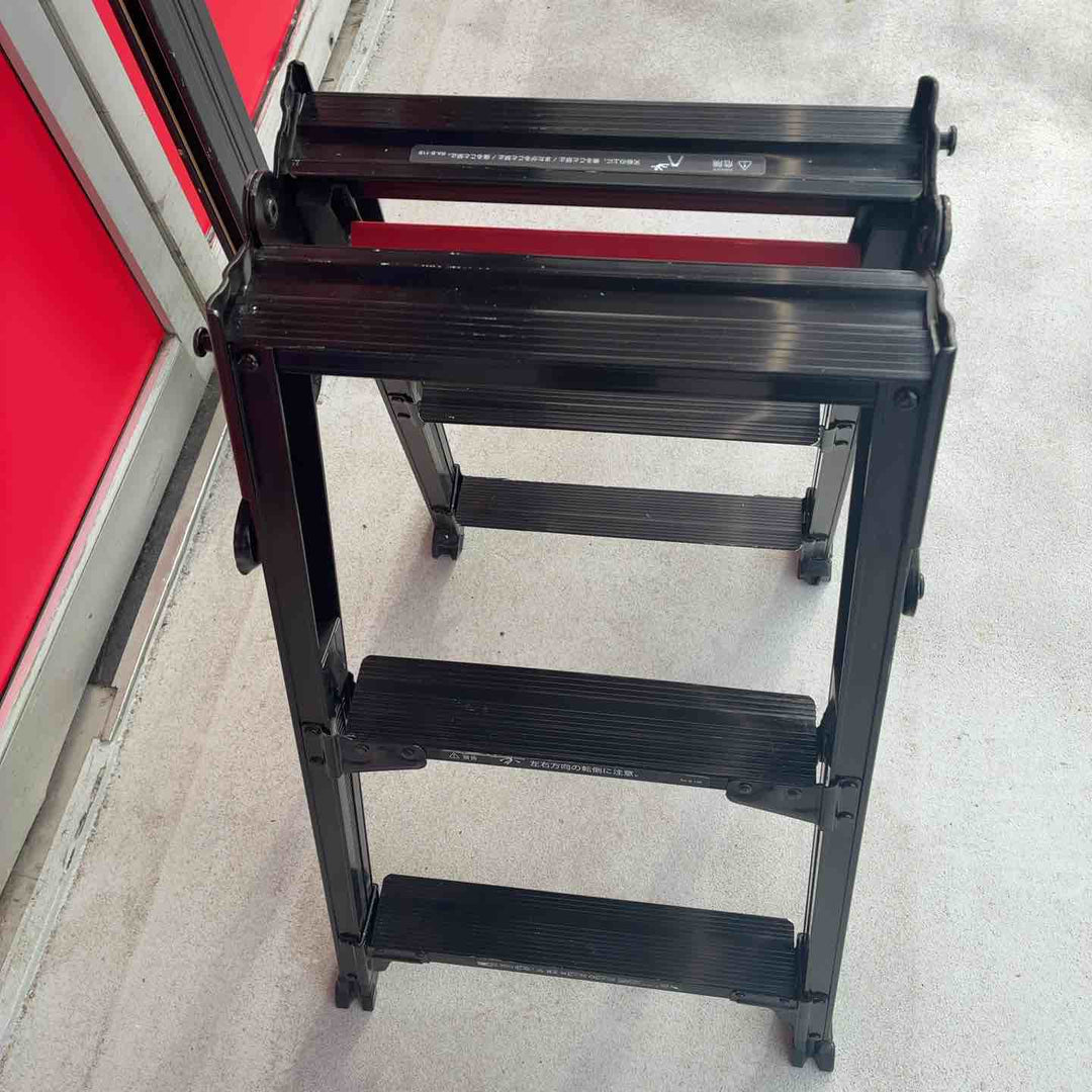 【中古品】 長谷川工業(Hasegawa) BLACK LABEL 伸縮式はしご兼用脚立(ワンタッチバー付) RYZB 09 【藤沢店】