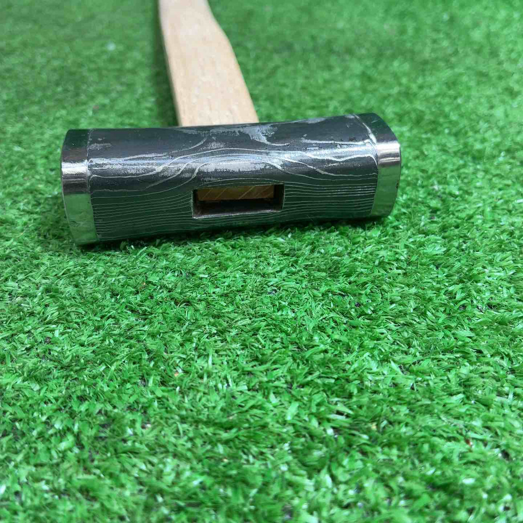 【未使用品】 道心斎正行 80匁 四角玄翁 墨流し 柄付き【藤沢店】