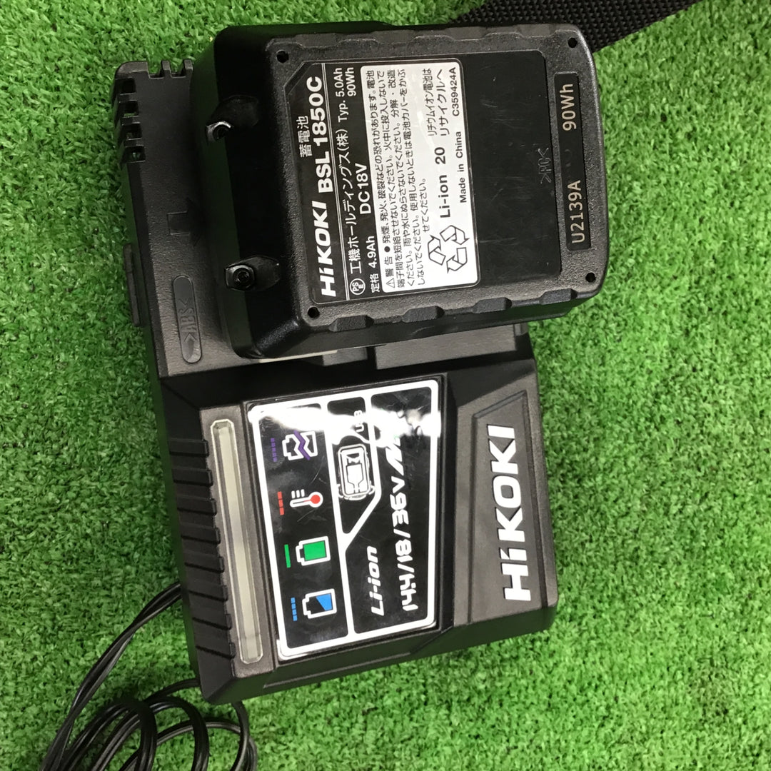 【店頭受取り限定】HiKOKI(ハイコーキ) 18V コードレス刈払機 刈刃径230mm 両手ハンドル 5.0Ah蓄電池1個、充電器、チップソー付 CG18DA(JC)【桶川店】