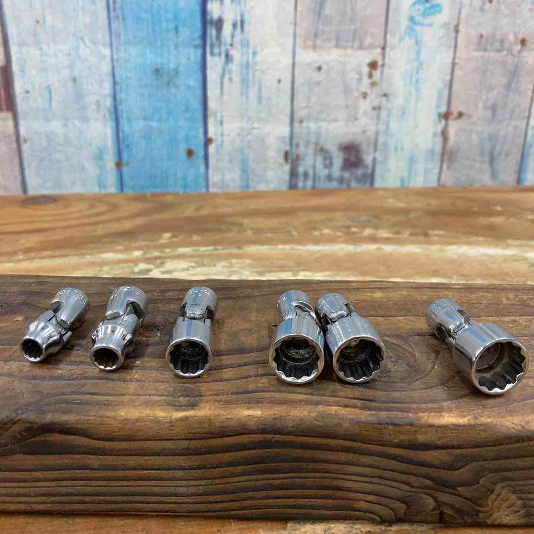 【中古品】▲スナップオン(Snap-on) ユニバーサルソケット 6点 1/4SQ 旧ロゴ入り TMU71 TMU121 TMU141 TMU161 TDHU81A【柏店】