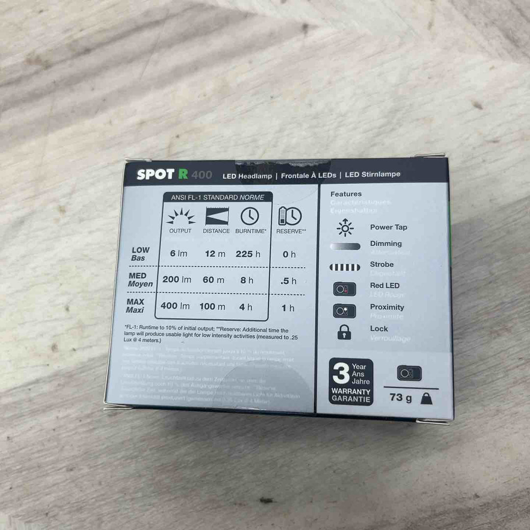 Black Diamond スポット400-R グラファイト 400ルーメン アウトドア ヘッドライト コンパクト 充電式モデル 【越谷店】