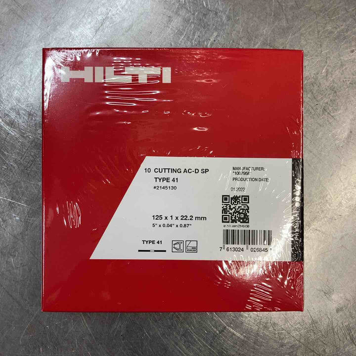 【未使用品】 HILTI(ヒルティ) 125mmディスクグラインダー用砥石 まとめ売りセット 10 CUTTING AC-D SP TYPE 41 2145130 10枚入り 16箱(1ケース) 【東大和店】