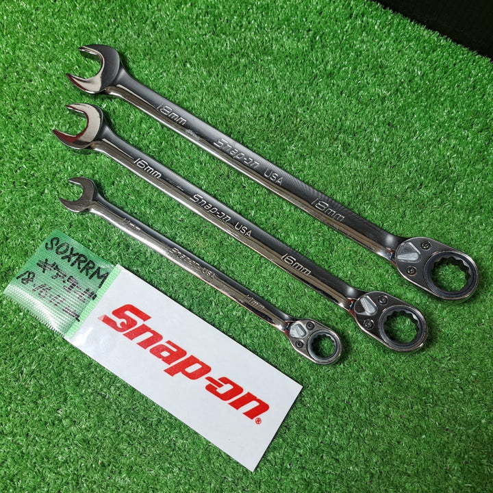 スナップオン/Snap-on ラチェッティングボックス/ラチェットコンビネーションレンチ SOXRRM11,16,18 3本セット【岩槻店】