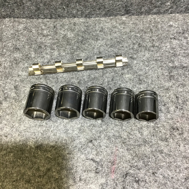 【美品】スナップオン(Snap-on) 1/2" インチサイズ シャローソケット 5本セット【桶川店】