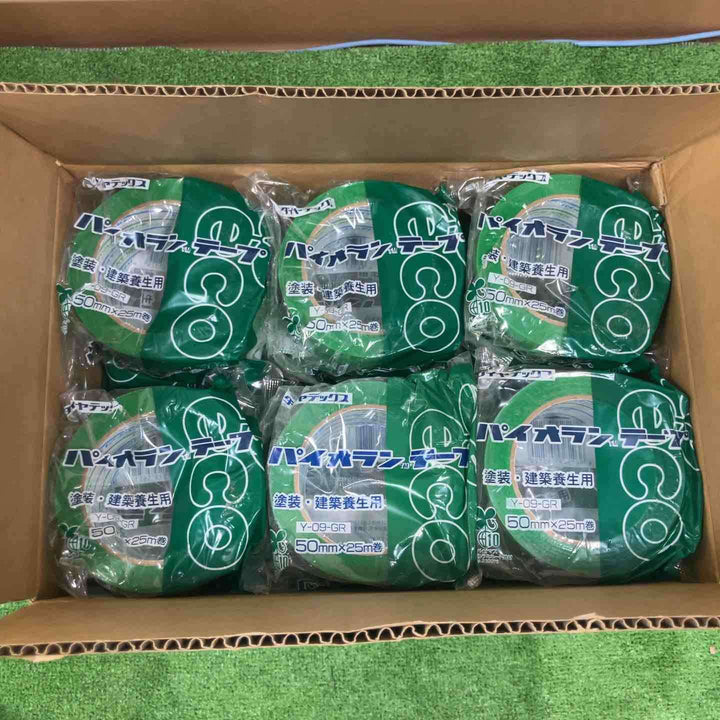 ◇ダイヤテックス パイオラン 養生テープ 緑 Y-09-GR 50mm×25m 30巻 グリーン【草加店】