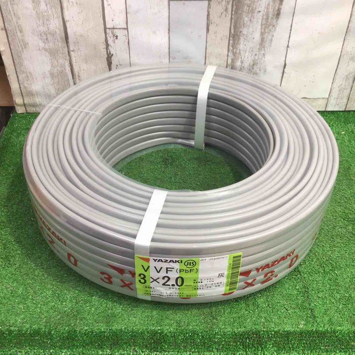 矢崎 ヤザキ VVFケーブル 3×2.0mm 100m 赤 白 黒 26年8月製【町田店】
