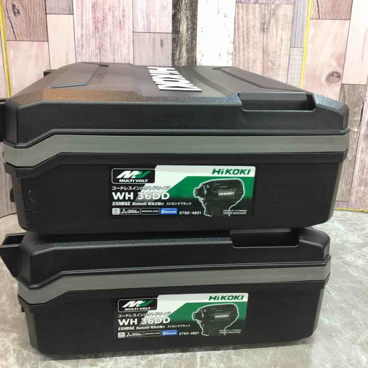 【未使用品】ハイコーキ Hikoki 36V コードレスインパクトドライバ ストロングブラック WH36DD(2XHBSZ) 2台セット≪送料無料≫【八潮店】
