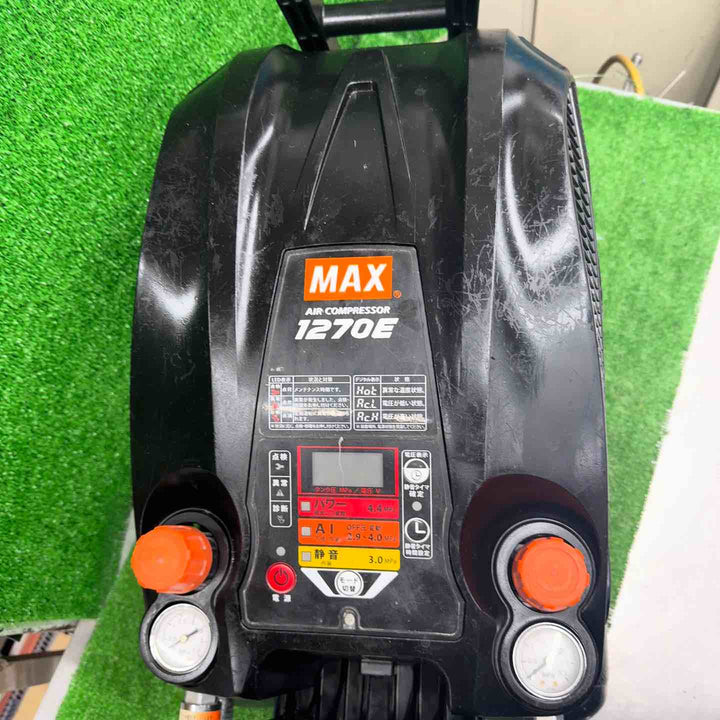 【ジャンク品】★マックス(MAX) エアコンプレッサー AK-HH1270E_ブラック【桶川店】