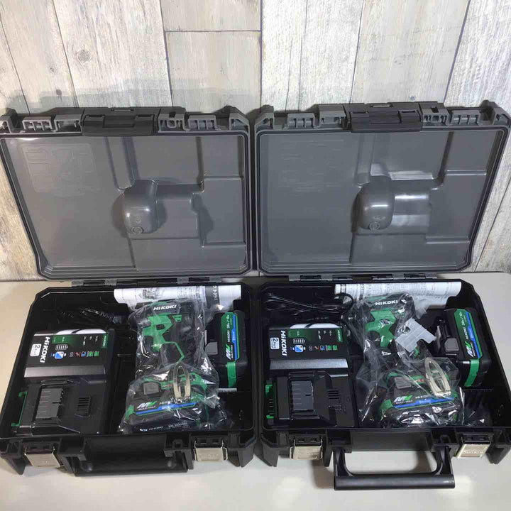【未使用品】 ハイコーキ HIKOKI 日立 コードレス インパクトドライバ アグレッシブグリーン WH36DD(2XHLSZ) 2台 フルセット インパクト グリーン 緑 純正 充電式 【戸田店】