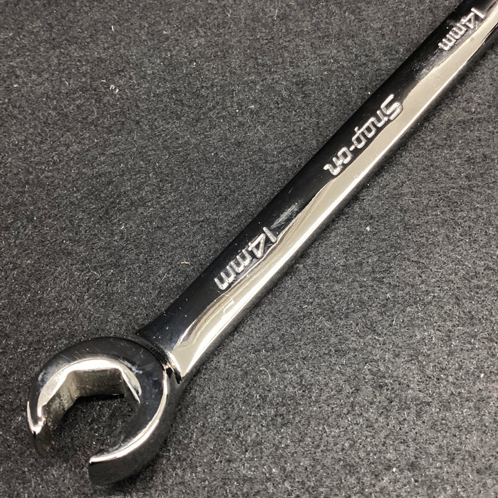 スナップオン(Snap-on) オープンエンドフレアナットレンチ 14mm 14mm RXSM14B フレア側のみ15°オフセット付  【越谷店】