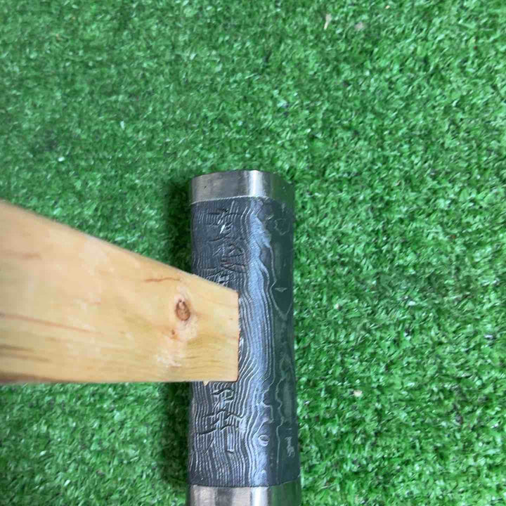 【未使用品】 道心斎正行 木目 黒 玄翁 (四角) 正行作柄付 柄込み役520g 【藤沢店】