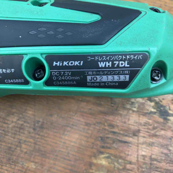◇ハイコーキ(HIKOKI ※旧:日立工機) 7.2V コードレスペンインパクトドライバー WH7DL(2LCSK)【柏店】