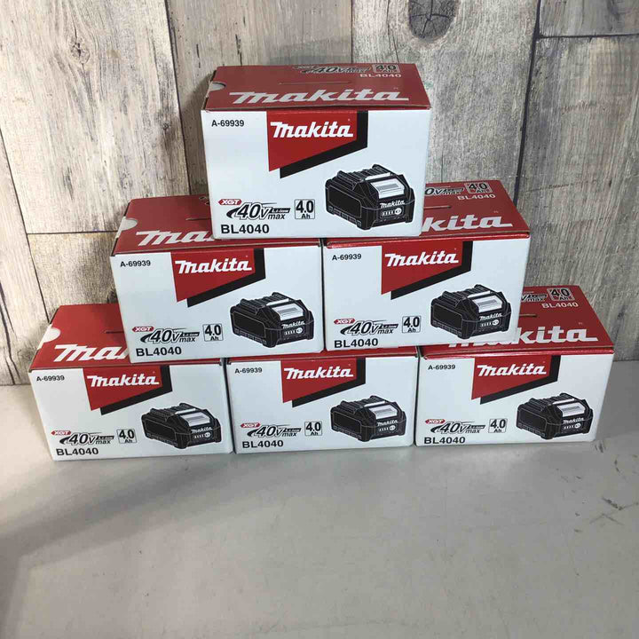 【未使用品】 純正 マキタ makita リチウムイオンバッテリー 40Vmax/4.0Ah BL4040 6個 バッテリー 40V 【戸田店】