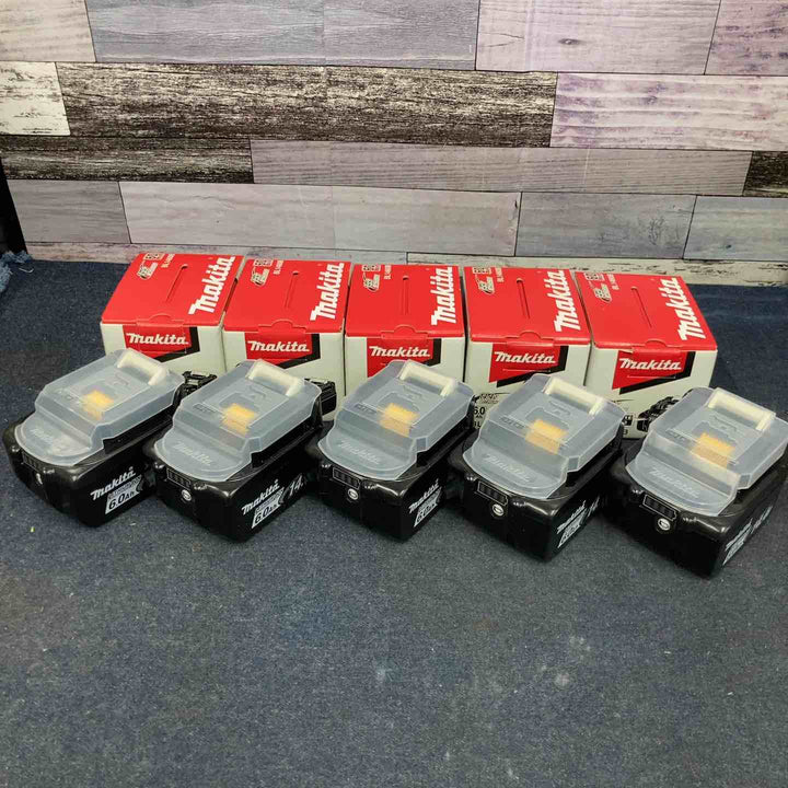 【未使用品】マキタ(makita) リチウムイオンバッテリー 14.4V/6.0Ah BL1460B 5個セット 化粧箱あり【八潮店】