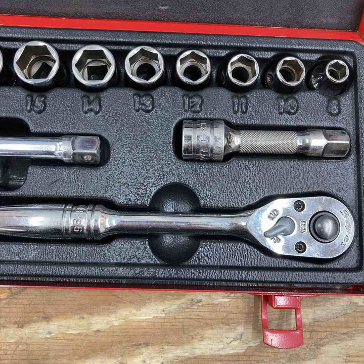 ▼Snap-on 3/8ラチェットソケットセット ユニバーサルソケット1つ欠品【柏店】