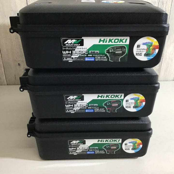 【未使用品】Hikoki ハイコーキ WH36DC(2XPSZ) フレアレッドx2 ストロングブラックx1 3台セット【戸田店】