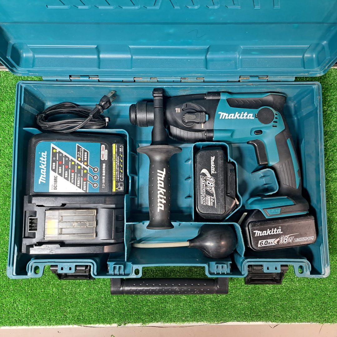 ★マキタ(makita) コードレスハンマドリル HR165DRGX 18Vバッテリー2個付き！（6.0Ahと3.0Ah）【岩槻店】