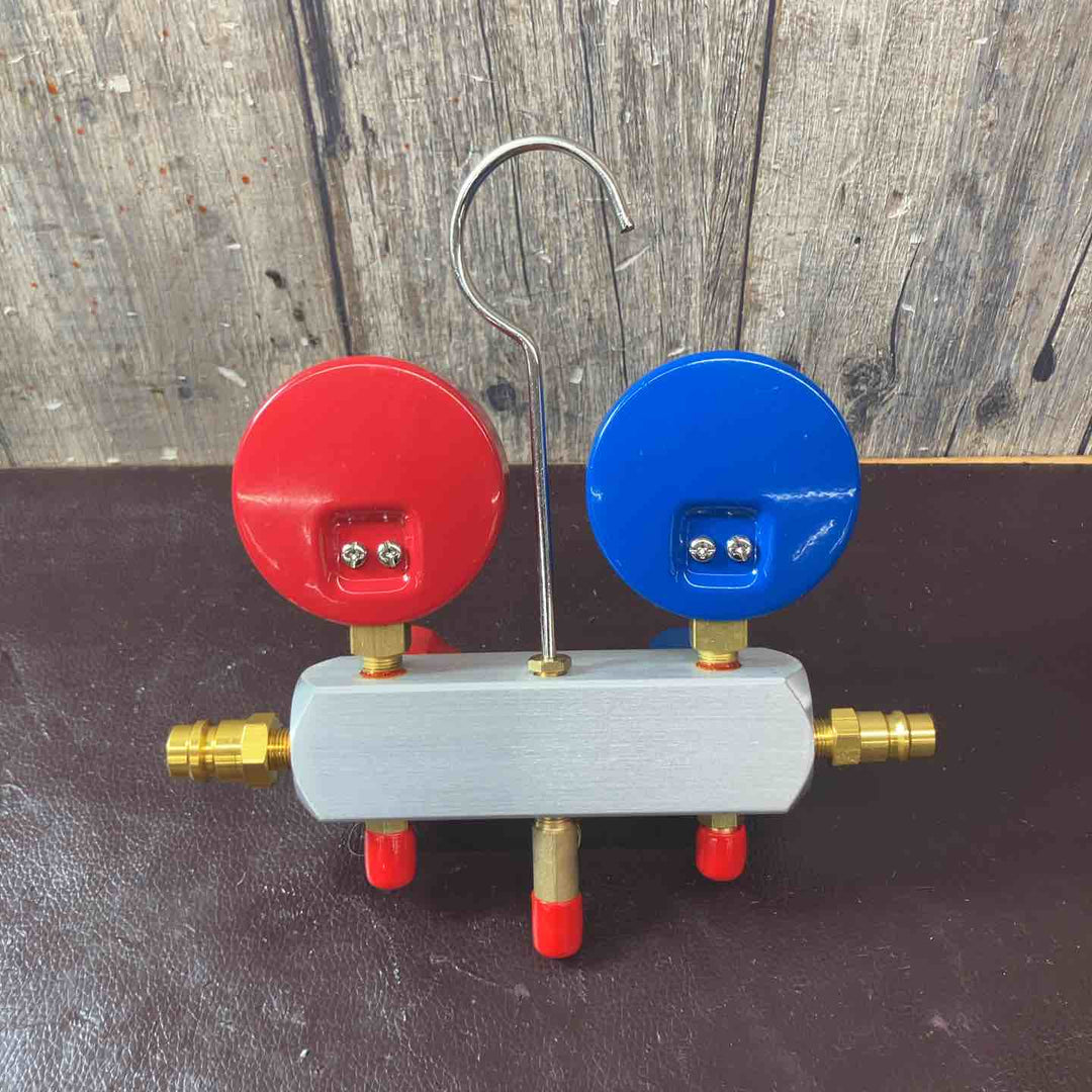 【中古美品】メーカー・型式不明 ゲージマニホールド セット マニホールドゲージ【東大和店】