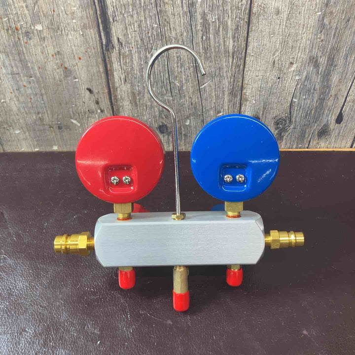 【中古美品】メーカー・型式不明 ゲージマニホールド セット マニホールドゲージ【東大和店】