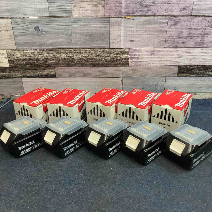 マキタ(makita) リチウムイオンバッテリー 18V/6.0Ah BL1860B 5個セット【八潮店】