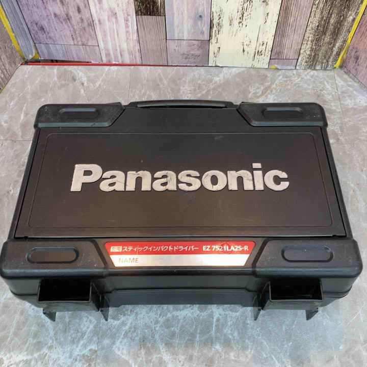 【中古品】パナソニック Panasonic 充電スティックインパクトドライバー 7.2V  レッド EZ7521 バッテリー2個付【八潮店】