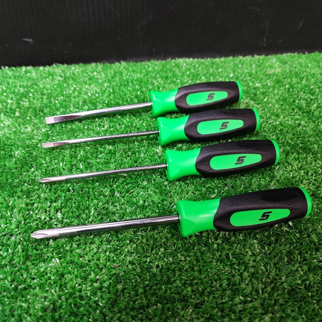 【美品】Snap-on スナップオン ソフトグリップドライバー10本セット グリーンSGDX6040BG【岩槻店】