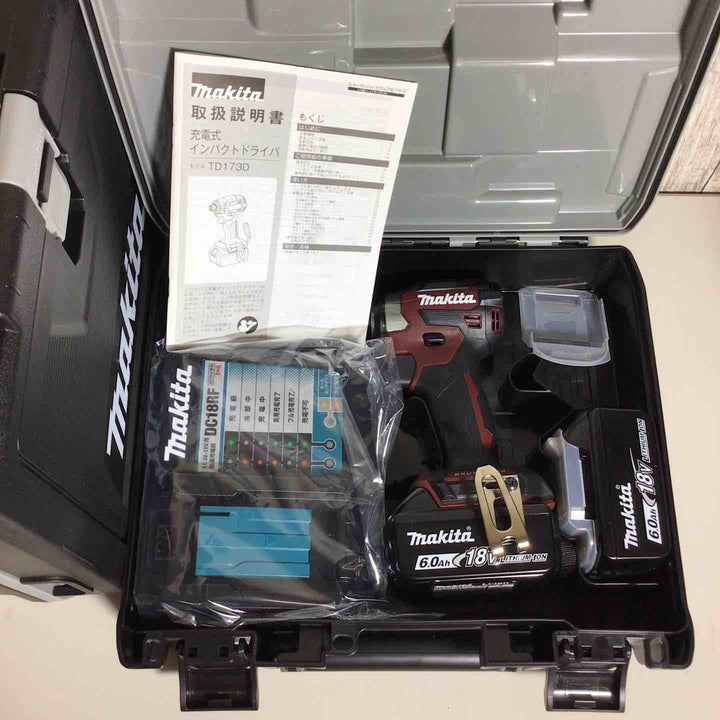 【未使用品】 限定色 マキタ makita コードレス インパクトドライバー TD173DGXAR 3台 インパクト インパクトドライバ フルセット レッド 赤 純正 純正品 【戸田店】