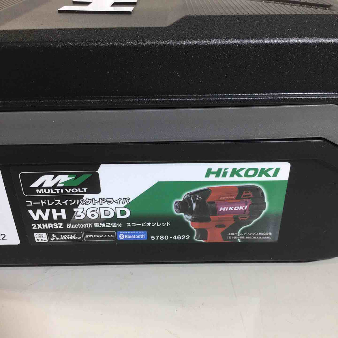 ★ハイコーキ(HIKOKI ※旧:日立工機) コードレスインパクトドライバ スコーピオンレッド WH36DD(2XHRSZ)【戸田店】