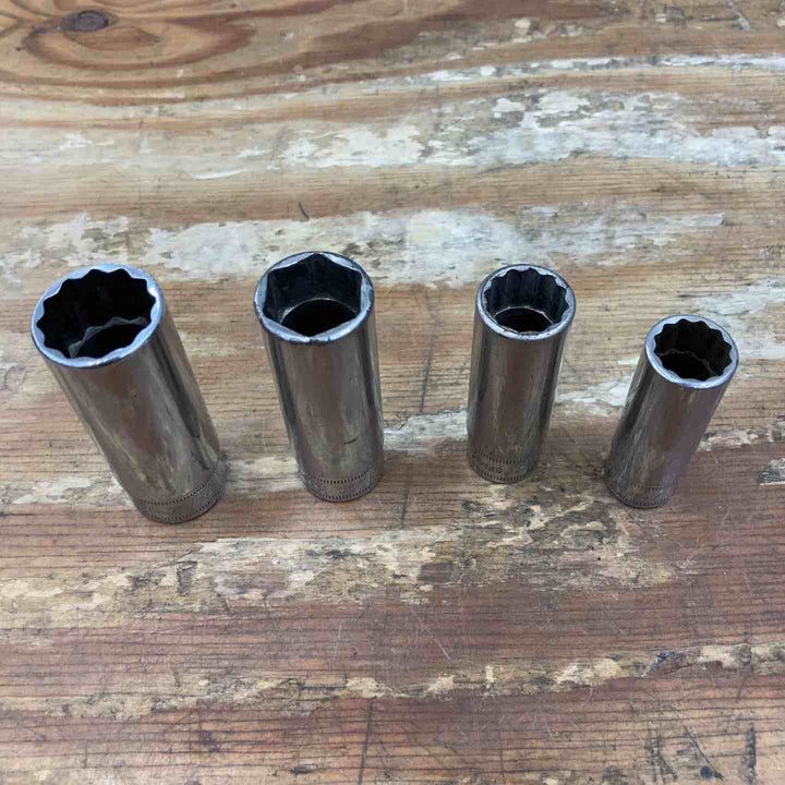 【中古品】▲スナップオン(Snap-on) ディープソケット4点セット 3/8SQ SFM19 SFSM17 SFM14 SFM13【柏店】