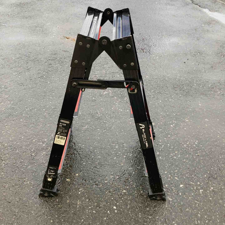 ◇長谷川工業(ハセガワ/Hasegawa) BLACK LABEL 伸縮式はしご兼用脚立(ワンタッチバー付) RYZB-09  3段【鴻巣店】