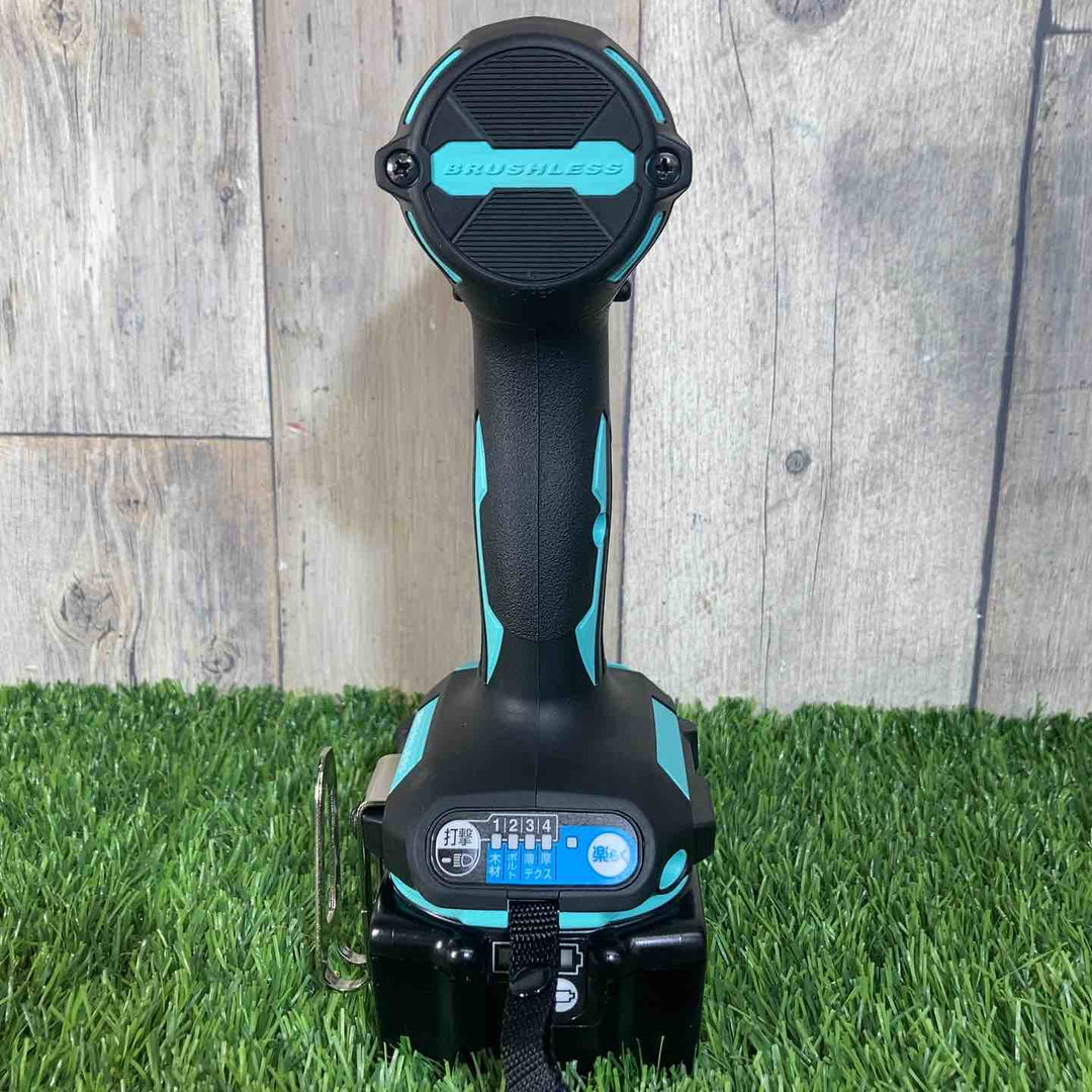 ★マキタ(makita) 18Vコードレスインパクトドライバ TD173DGXTB ターコイズブルー 側面シールに破れ有【戸田店】
