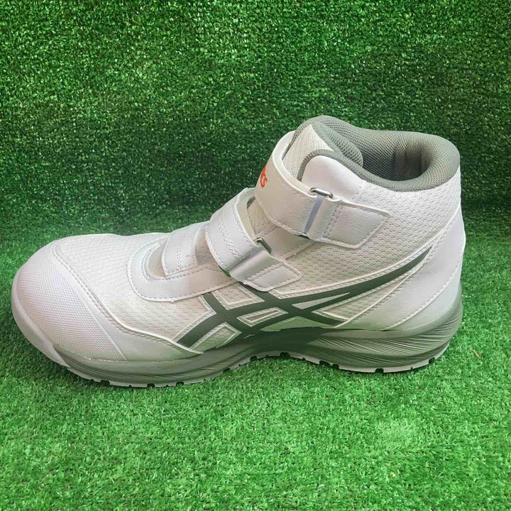 ◇[アシックスワーキング] 安全靴 ウィンジョブ CP216 ホワイト/ライケングリーン 26.0 cm 3E【川越店】