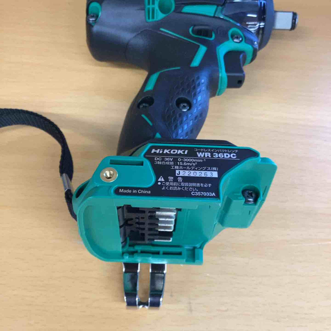 ハイコーキ(HIKOKI ※旧:日立工機) コードレスインパクトレンチ WR36DC(2XP)ボルト ナット 締め 緩め 大型ボルト タイヤ交換 ホイール ナット 鉄骨 配管 支持ボルト 足場 修理 メンテナンス 【越谷店】