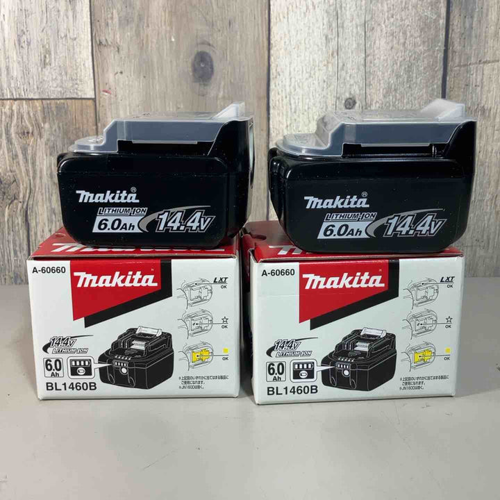 ▼マキタ(makita) リチウムイオンバッテリー 14.4V/6.0Ah BL1460B ２個セット 純正品【戸田店】